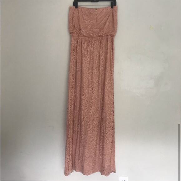MANGO Lace Blouson Strapless Long Maxi Dress - Picture 8 of 8